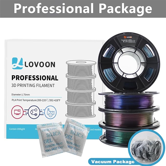 LOVOON 3D PLA Filament 1.75mm Bundle Sparkle in Sunlight Filament Glitter - Image 7