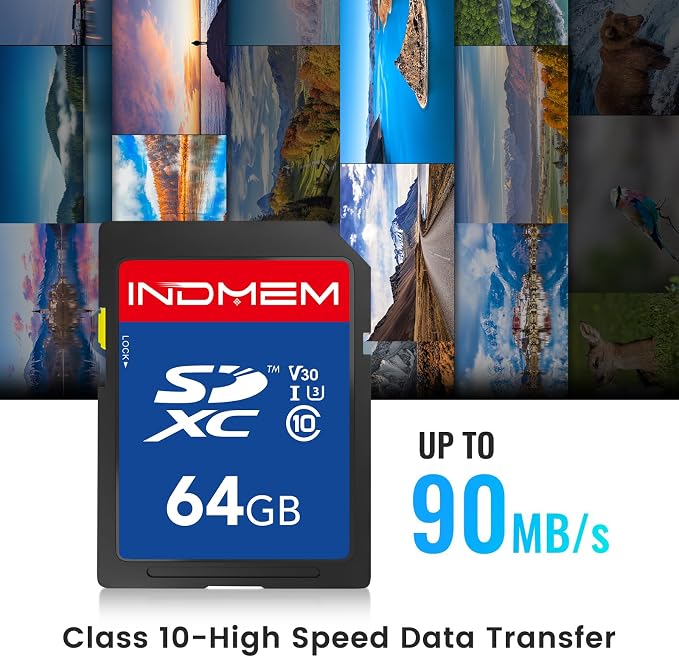 64GB SD Card 5 Pack, High Speed up to 90M/S SDXC UHS-I Memory Cards, Full HD & - Image 2