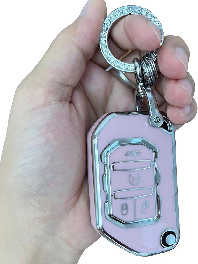 Keyless Entry Systems for Jeep Key Fob Cover Fits for Jeep Wrangler JLU JL - Image 5