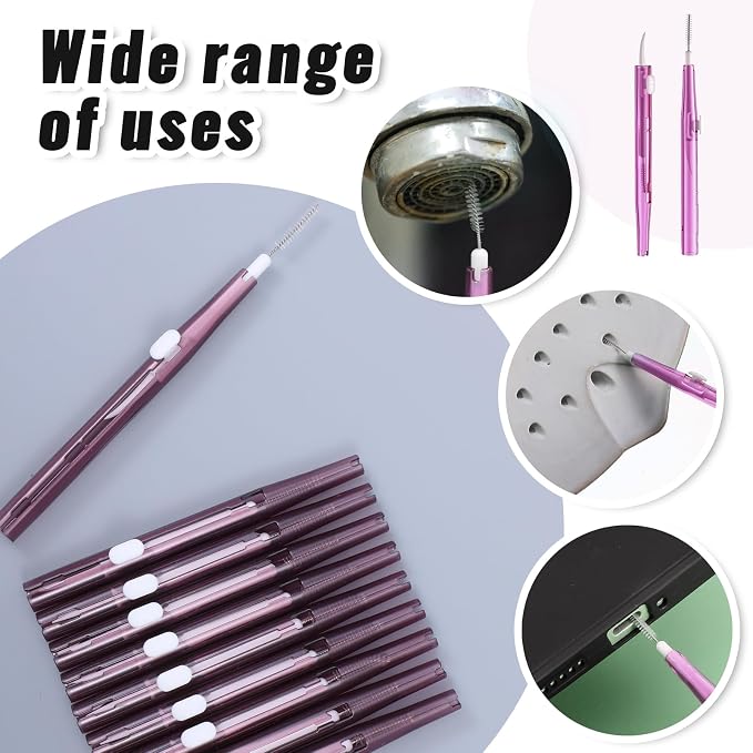 10Pcs Cell Phone Cleaning Kit, Dual Head Anti-Clogging Nylon Brushes Hook - Image 4