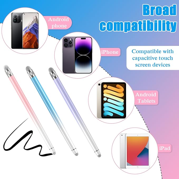 Bopomofo 3PCS Stylus Pens for Touch Screens, Stylus Pen for iPhone/iPad/Tablet - Image 6