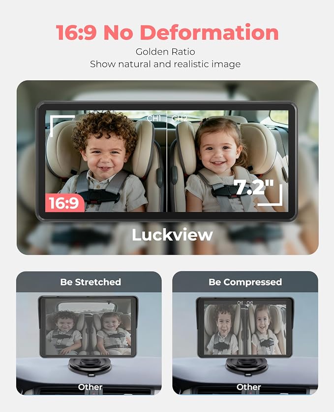 LUCKVIEW BM5PRO 7.2" 1080P HD Baby Car Camera - Image 3