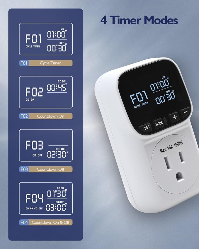 Digital Temperature Controller, Heating & Cooling Thermostat Plug Outlet - Image 4