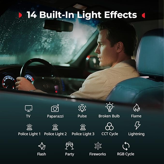 SmallRig RM 40C Mini LED RGB Video Light, 4800mAh Battery, LCD Display - Image 6