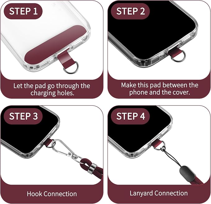 CACOE Phone Lanyard 2 Pcs-1 Pcs Adjustable Neck Strap, Universal Crossbody - Image 3