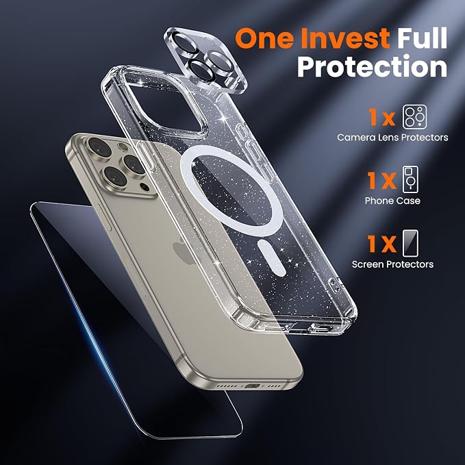 toushion 3 in 1 for iPhone 15 Pro Max Case Clear - Image 2
