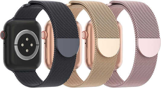 3 Pack Mesh Metal Band Compatible by Steezrd