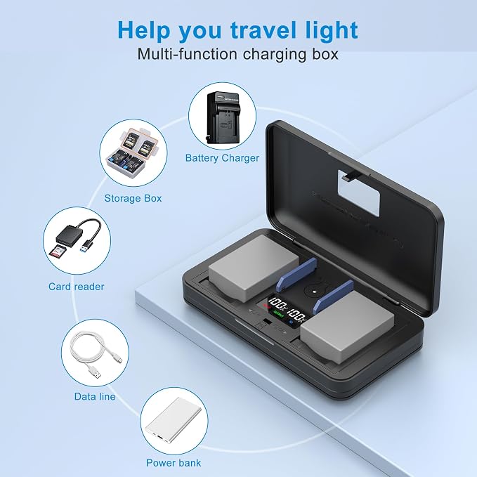 NB-10L Camera Battery Multifunctional Charger Set Compatible - Image 4