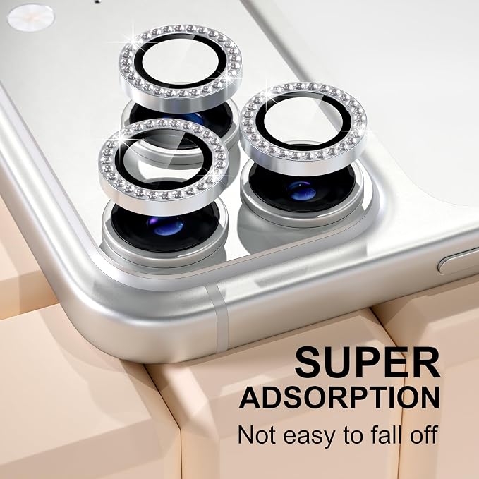 Misea Compatible for iPhone 17 Pro/iPhone 17 Pro Max Camera Lens Protector Bling - Image 6