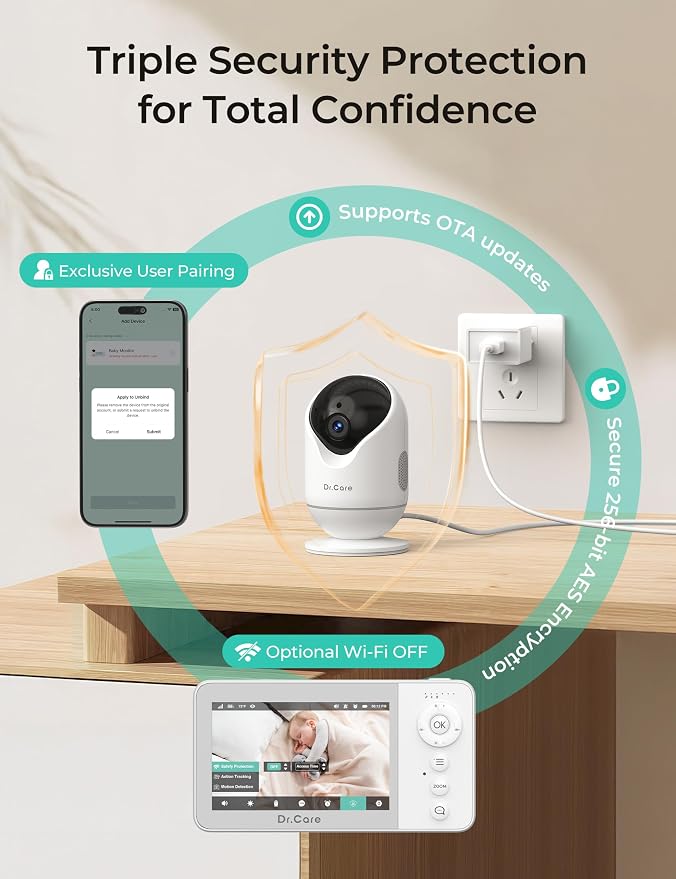 Dr.Care VistaView Lite RB Smart WiFi Baby Monitor - Image 8