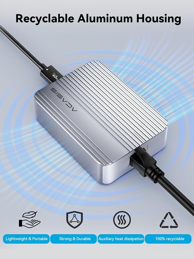 ACASIS USB4 to 10Gb Ethernet Adapter Aluminum Housing USB-C to 10 Gigabit - Image 6
