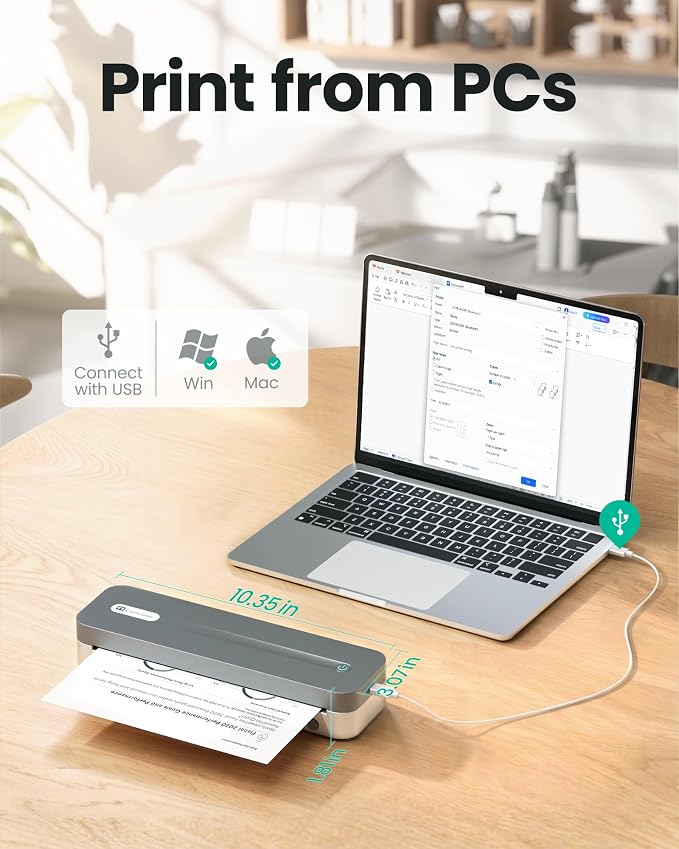 P1 Pro Portable Inkless Printer, 300 DPI Wireless Thermal Printing - Image 6
