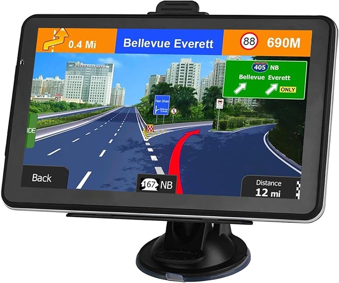 GPS Navigator for Car Truck RV，7 inch Touch Screen Latest 2026 Map, Support by MRSXWPY