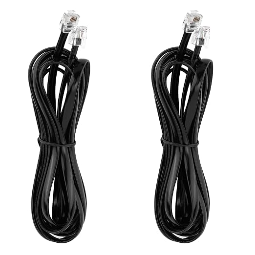 LanSenSu RJ12 Cable Phone Cord RJ12 6P6C Male to Male Straight Wired by LanSenSu