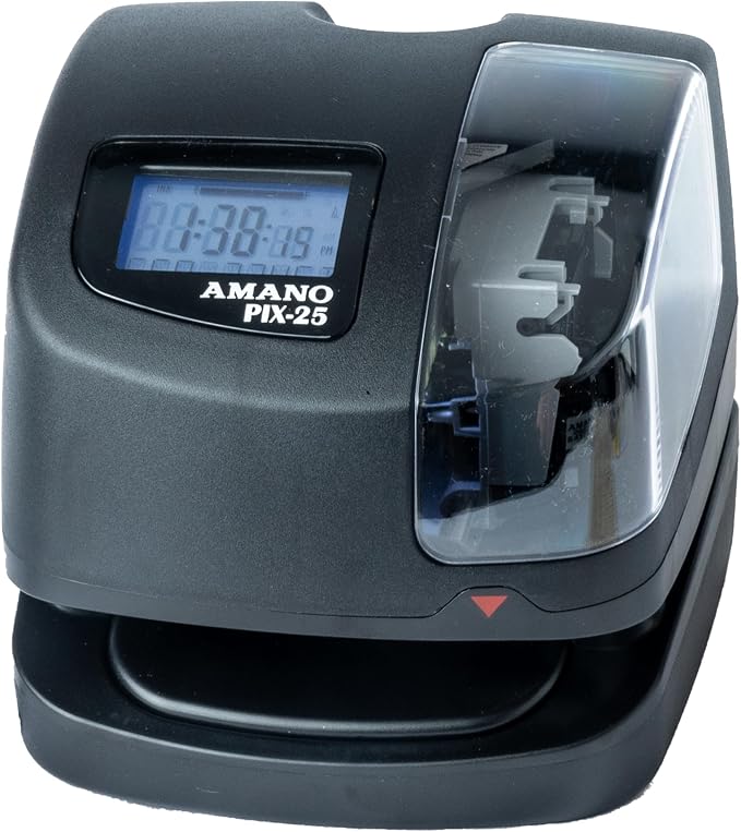 Amano PIX-25 Automatic Date & Time Stamp Machine, Digital Document Stamper by AMANO