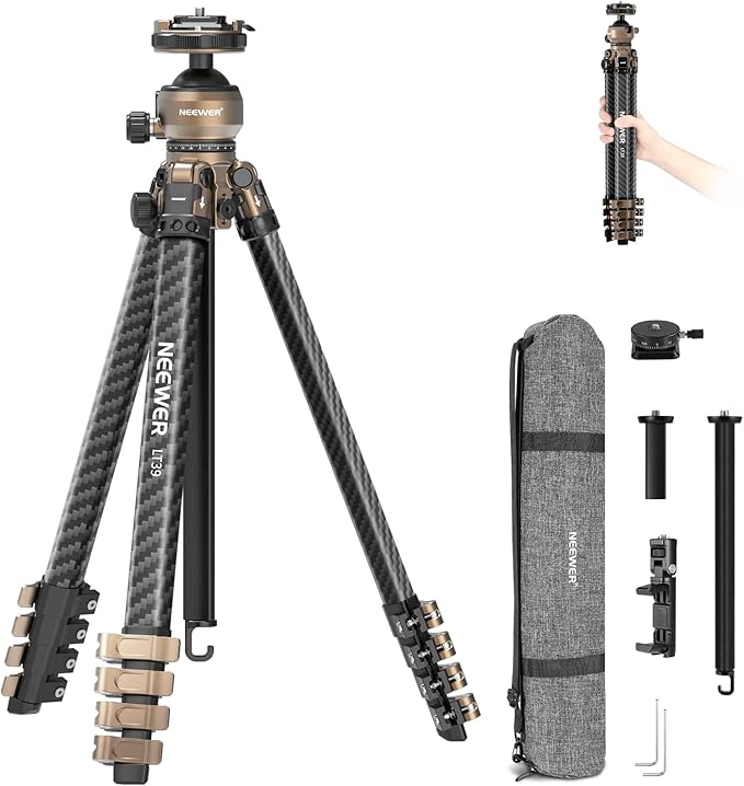 NEEWER LITETRIP Carbon Fiber Travel Tripod by Neewer