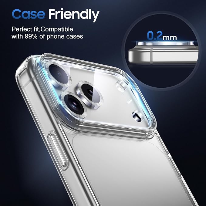 UniqueMe 3 Pack Compatible for iPhone 17 Pro Max Camera Lens Protector - Image 6