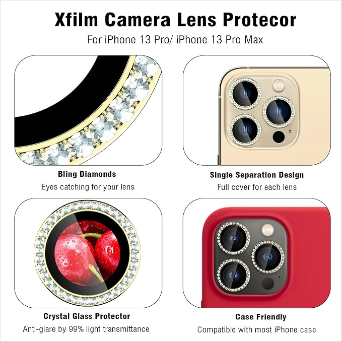 Bling Diamond Individual Camera Lens Protector - Image 3