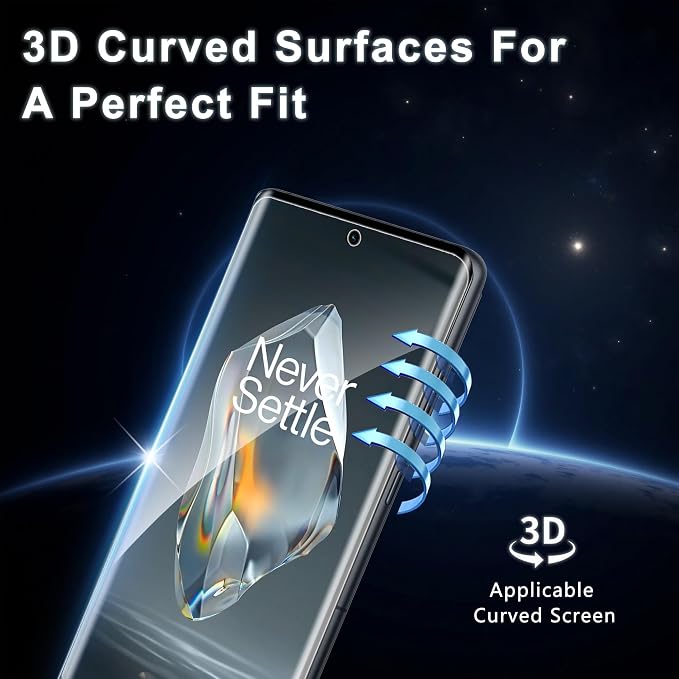 2+2 Pack for OnePlus 12R Screen Protector and Camera Protectors, Fingerprint - Image 4
