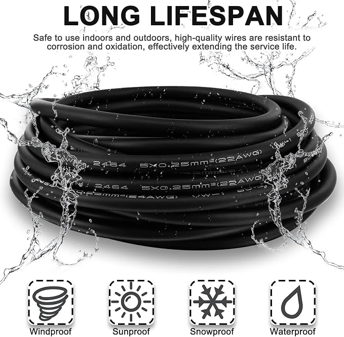 M12 4-Pin Aviation Sensor Cable, A-Coded Female to Flying Leads, 2M 24AWG - Image 4