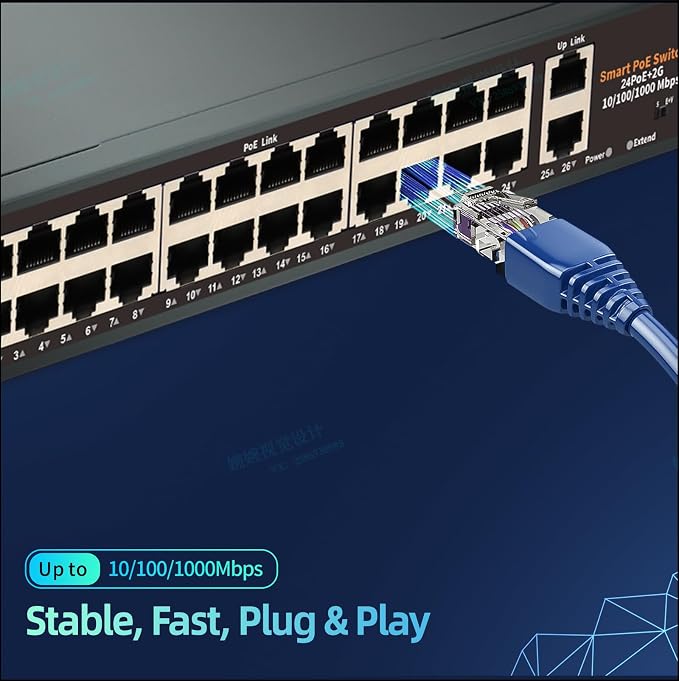 24-Port Unmanaged Gigabit PoE+ Switch - Image 8