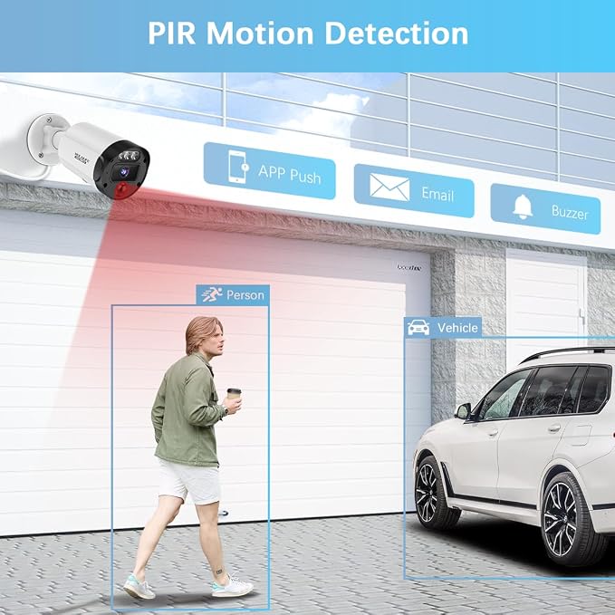 【130° Ultra Wide-Angle & 2-Way Audio】 4K Outdoor Wired Security Camera System - Image 6