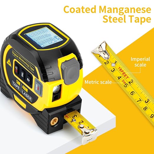 5m/16ft Digital Laser Tape Measure, WTWD 100m/328ft Laser Distance Measure - Image 7