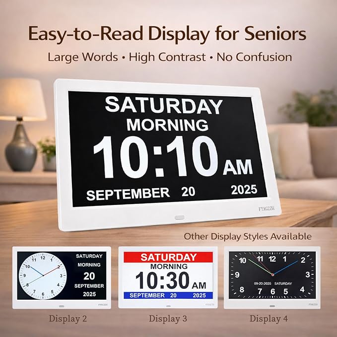 11.5'' Dementia Clocks for Seniors Extra Large, Senior Clocks - Image 2