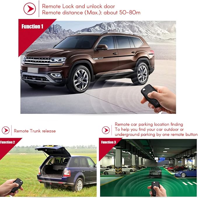 Shkalacar Universal Keyless Entry System, Keyless Entry Door Lock Trunk Release - Image 4