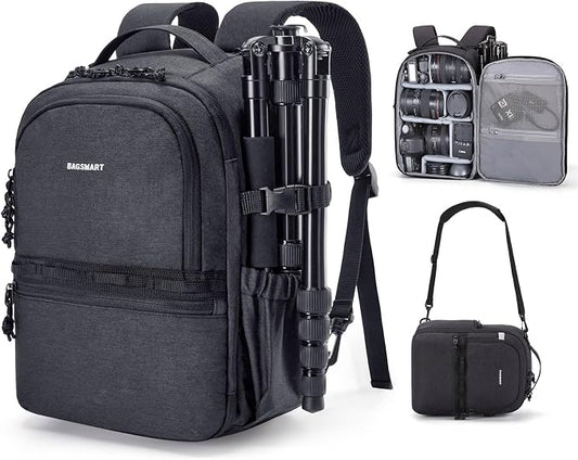 BAGSMART Camera Backpack, DSLR SLR Small Camera Bags by BAGSMART