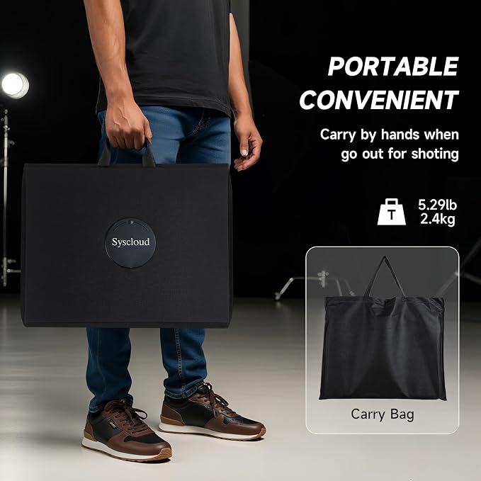 Photo Studio Box, 50cmx40cmx40cm Folding Lightbox - Image 9
