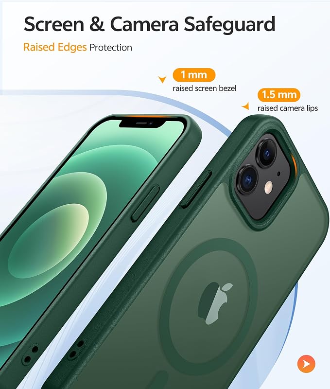 FNTCASE for iPhone 13 Mini Case: for iPhone 12 Mini Case Translucent Matte - Image 4