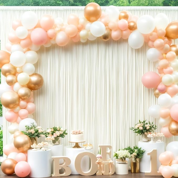 20ft x 12ft Wrinkle Free Ivory Backdrop Curtains - Image 7
