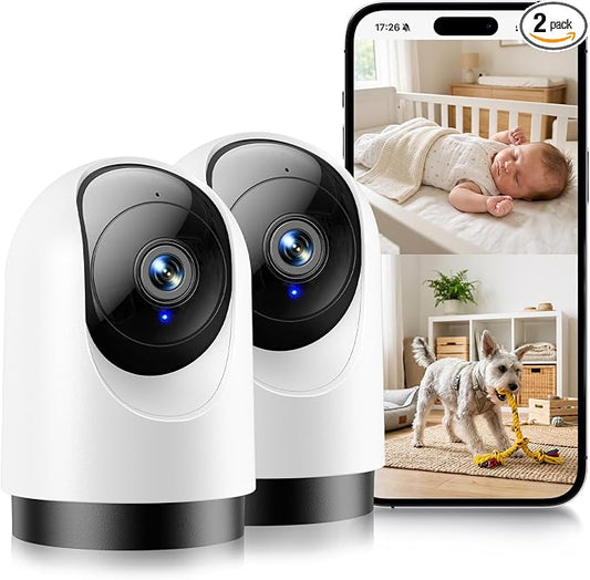 YOTON Indoor Security Camera, 2K 360° Wi-Fi Baby Monitor & Pet Camera w/Motion by YOTON