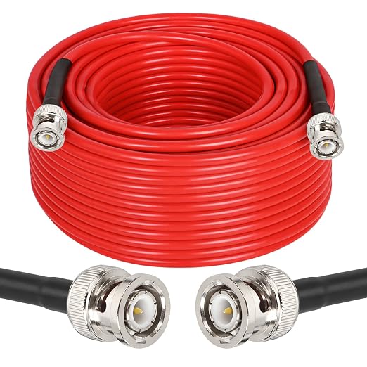 MOOKEERF 100FT RG58 50 ohm BNC Male to Male Coax Cable by MOOKEERF