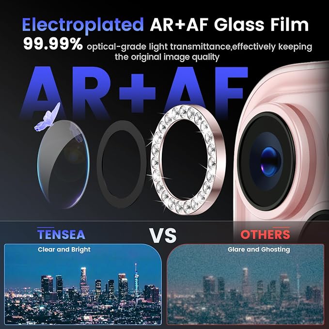 Tensea for iPhone 13 mini/iPhone 13 Camera Lens Protector, 9H Tempered Glass - Image 3