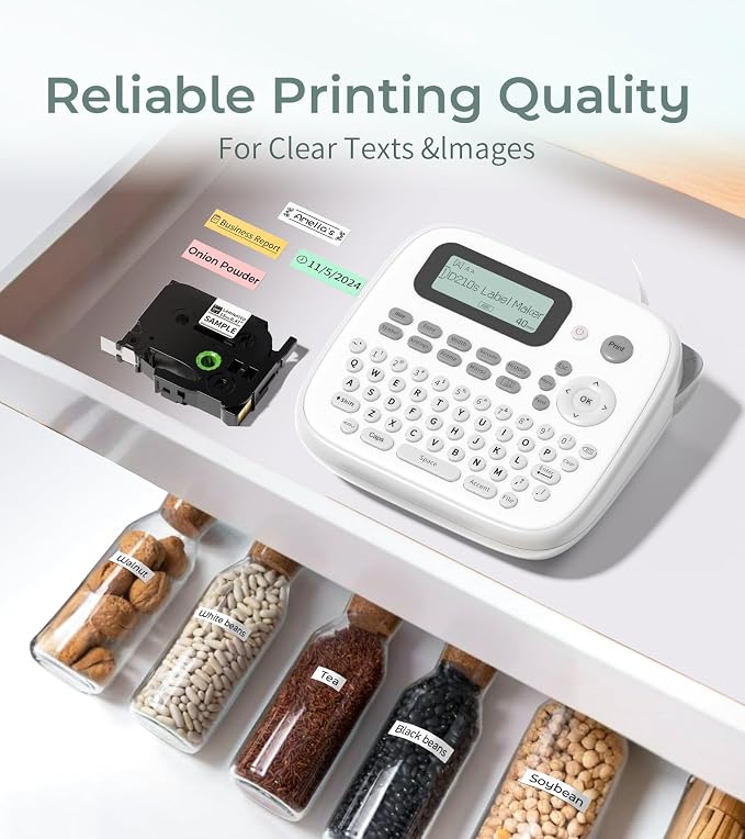 Label Maker Machine with 4 Tapes, D210s Labelmaker, Replacement - Image 7