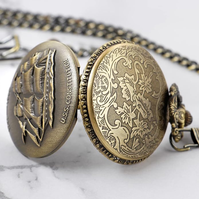 Men's Pocket Watch, Arabic Digital Dial Pocket Watches - Image 6