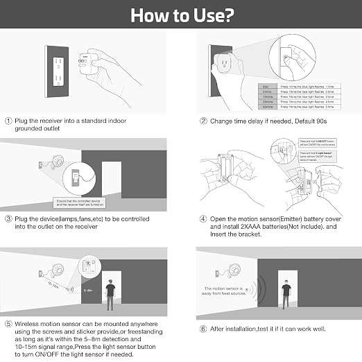 RAYZEEK Wireless Motion Sensor Control Outlet - Image 8