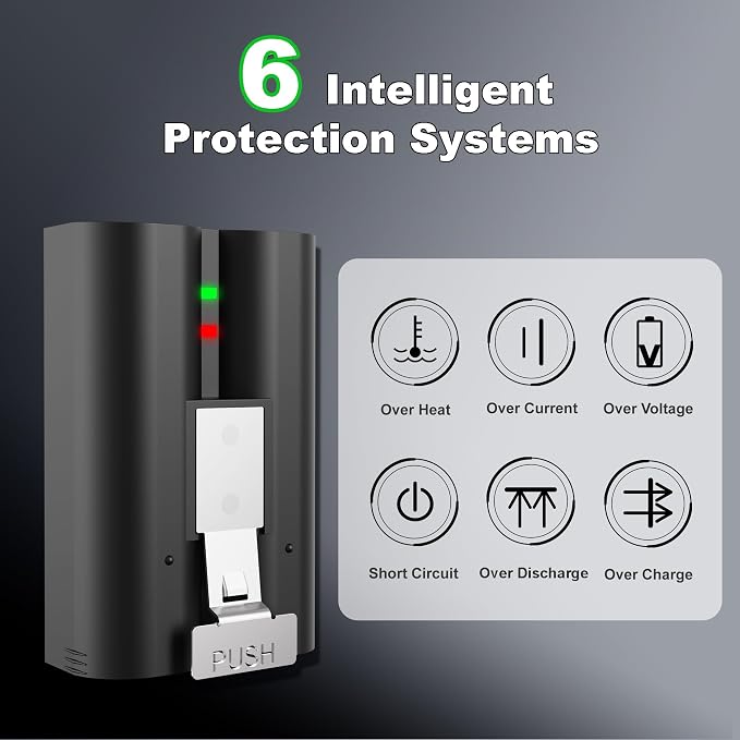 4-Pack Replacement Battery for Ring Doorbell - 6040mAh Rechargeable Camera - Image 7
