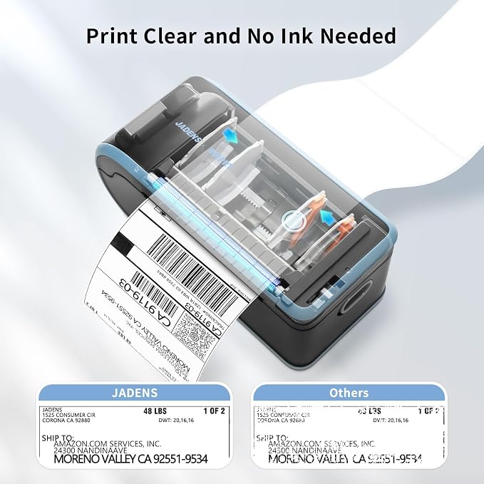 JADENS Bluetooth Thermal Label Printer, Wireless - Image 7