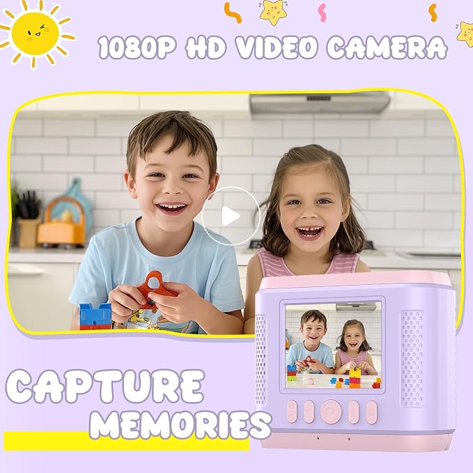 Instant Print Camera for Kids, 2.4 Inch Screen Kids Instant Cameras, Christmas - Image 4