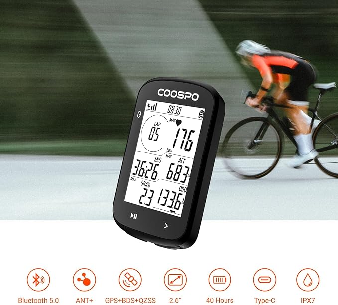 COOSPO CS300 GPS Bike Computer, Wireless Cycling Computer - Image 4