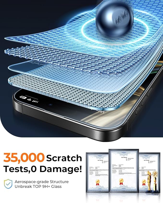 MRGLAS 4-Pack TOP 9H+ Glass for iPhone 15 Pro Max Screen Protector UNBREAK - Image 6