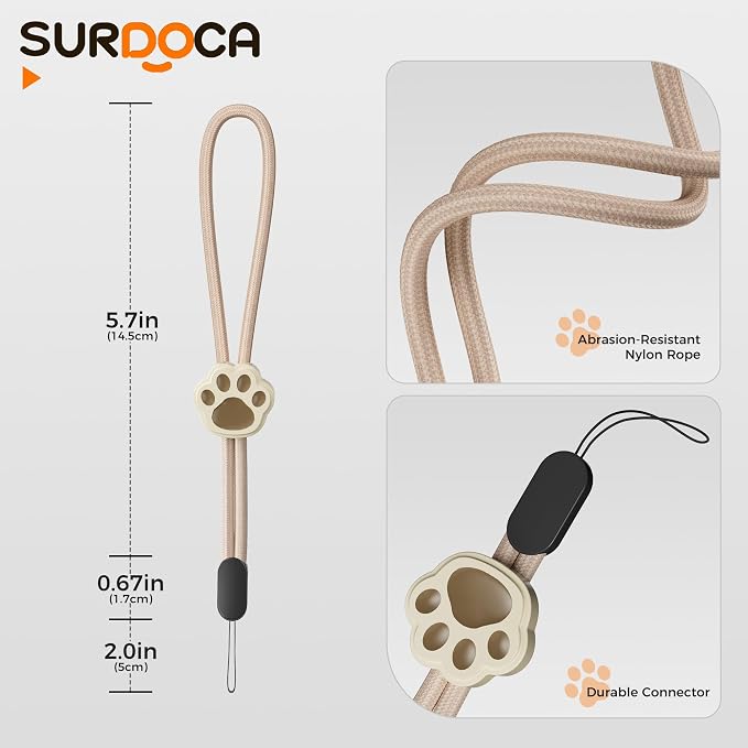 SURDOCA Adjustable Phone Lanyard, Camera Wrist Strap, Nylon Wrist Lanyard - Image 7