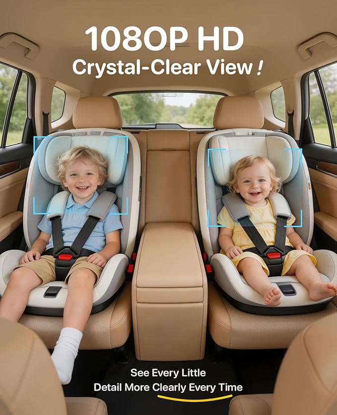 Luckview BM5 MAX Dual Baby Car Camera, 1080P HD - Image 2