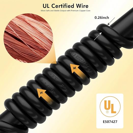 30ft/9M Power Cord with Adapter and Plug-in Mount - Image 4