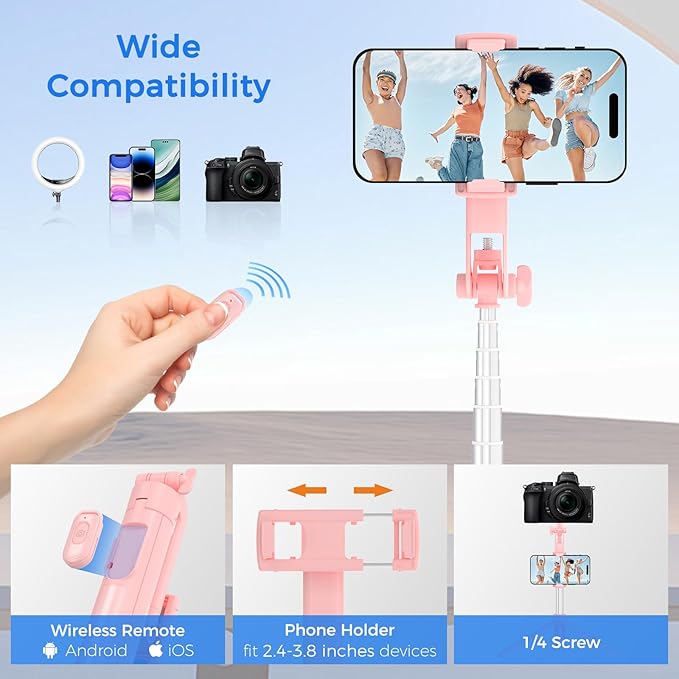 Selfie Stick Travel Tripod for Cell Phone - Image 6