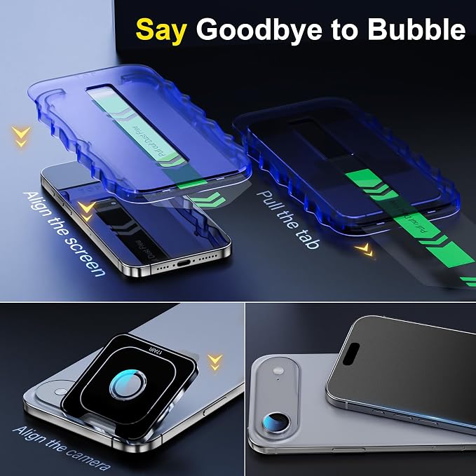 YWXTW 2 Pack for iPhone Air Matte Screen Protector 6.5 Inch + 1 Set Camera Lens - Image 3
