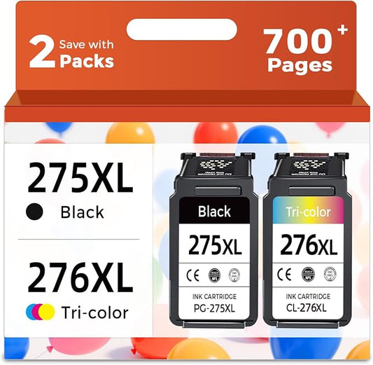 PG275 CL276 Compatible Ink Cartridge Combo Pack Replacement by Relcolor